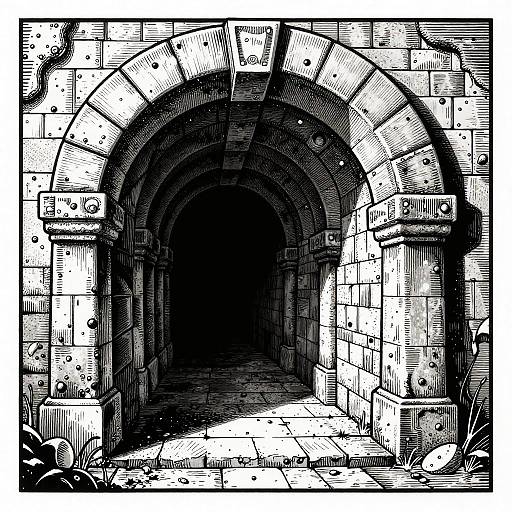 Black and White Cosmic Horror Vaults