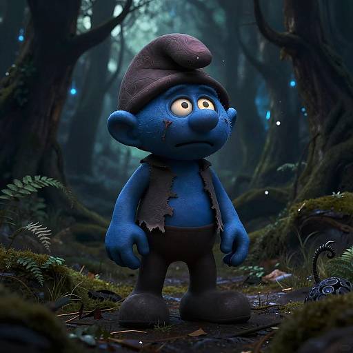 Dark Enchanted Forest Ugly Smurf