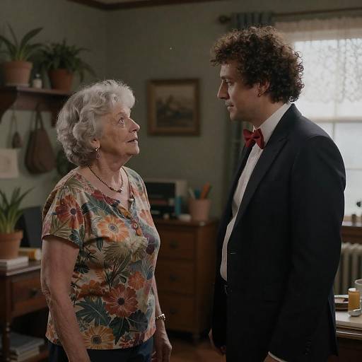 Cozy Conversation in a Cluttered Room