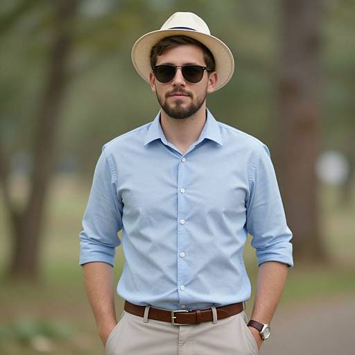 Casual Summer Wedding Groom Portrait