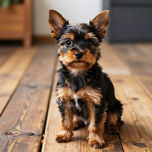 Miniature Pinscher Yorkie Mix Puppy Portrait