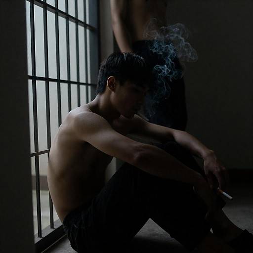 Moody Portrait of Men in Shadows