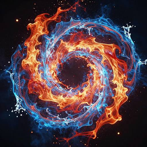 Elemental Vortex of Fire and Water