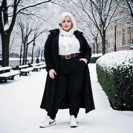 Plus Size Snow White Fashion Model