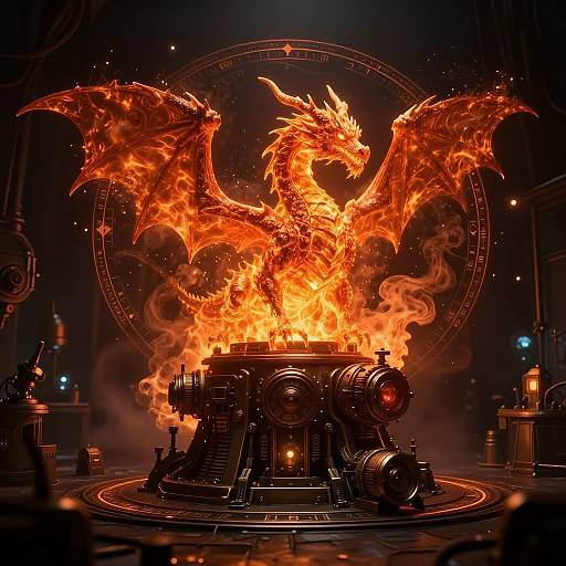 Futuristic Dragon Generator Concept Art