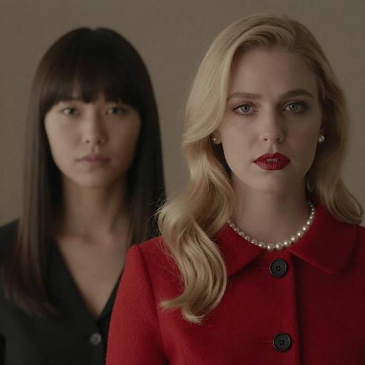 Portrait of Two Women with Distinct Styles