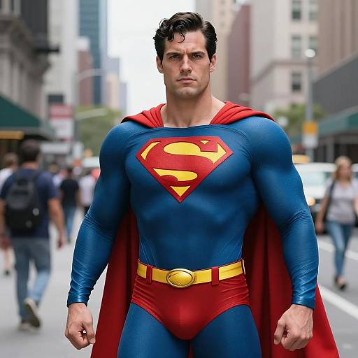 Superman Cosplay on City Street