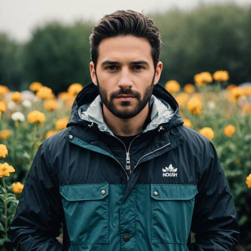 Man in Windbreaker Jacket Outdoors