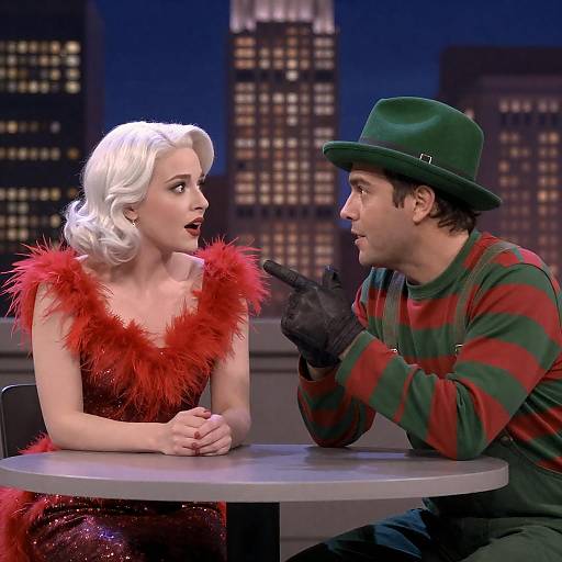 Surreal Nighttime Cityscape Encounter