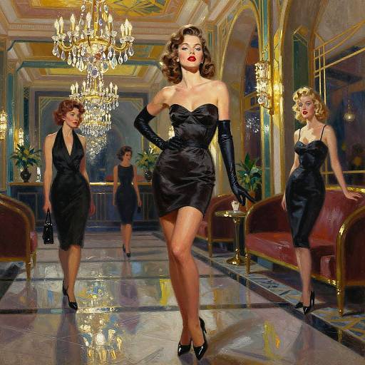 Glamorous 1950s Art Deco Starlet