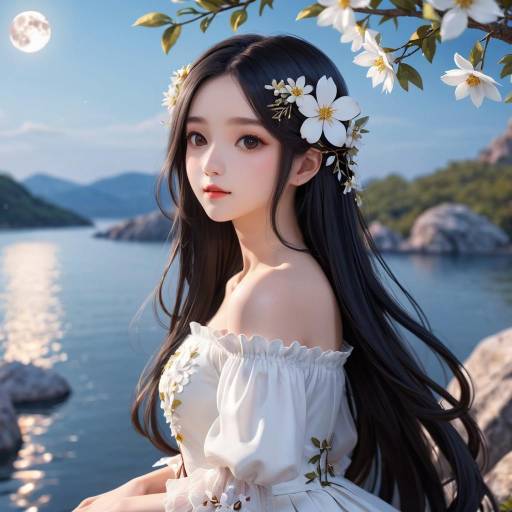 Enchanting Girl in Nature's Embrace