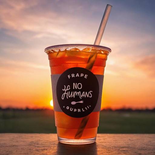 Iced Tea Drink in Sunset