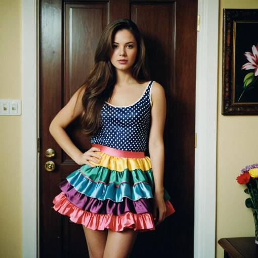 Colorful Solo Portrait in Romantic Attire