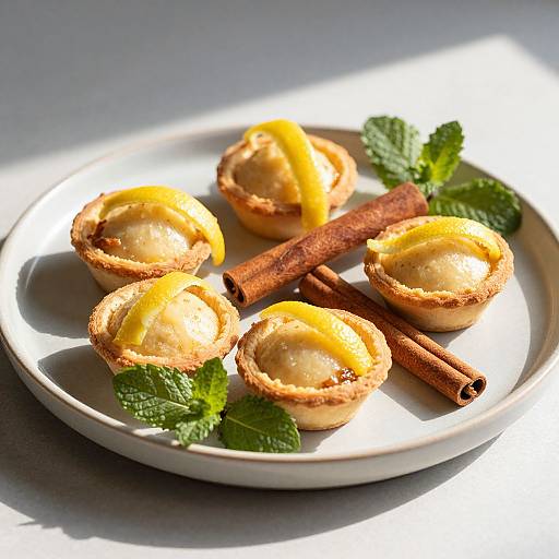 Elegant Pasteis Platter with Garnishes