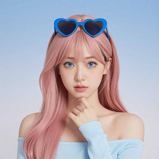 Young Woman with Pastel Pink Hair