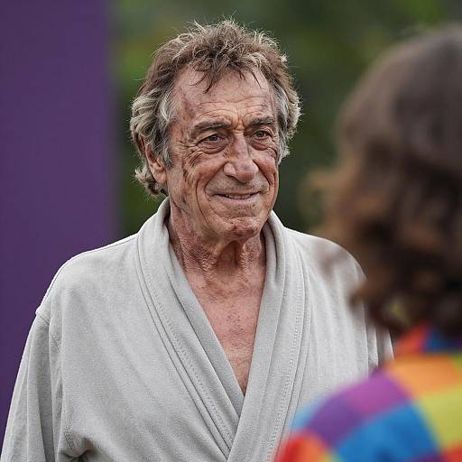 Robert De Niro in a Blurred Outdoor Scene