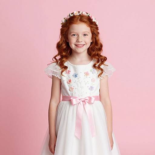 Cheerful Red-Haired Princess Portrait