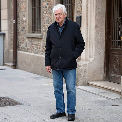 Elderly Man on Sidewalk