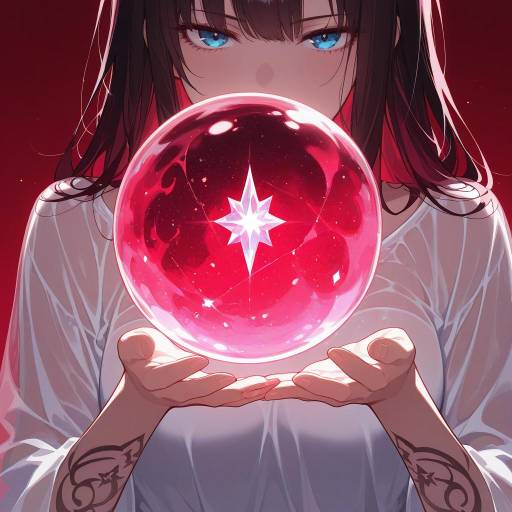 Ethereal Witch with Crystal Ball Close-Up Ethereal Witch with Crystal Ball Close-Up
