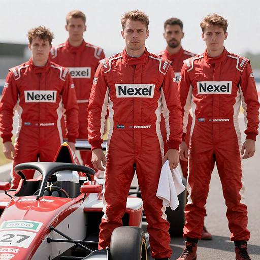 Intense Racing Scene with Four Racers