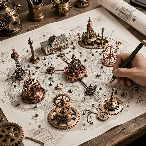 Steampunk Theme Park Map Creator