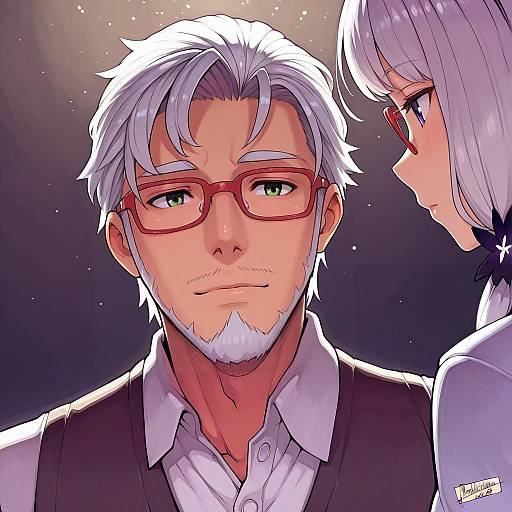 Illustration of Arurandeisu, holostars in the style of Faustsketcher