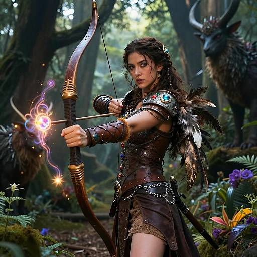 Enchanted Forest Female Fantasy Warrior