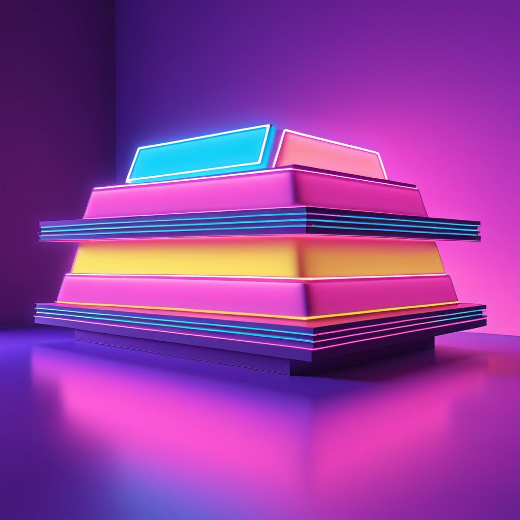 Vibrant 80s Synthwave Taco Design