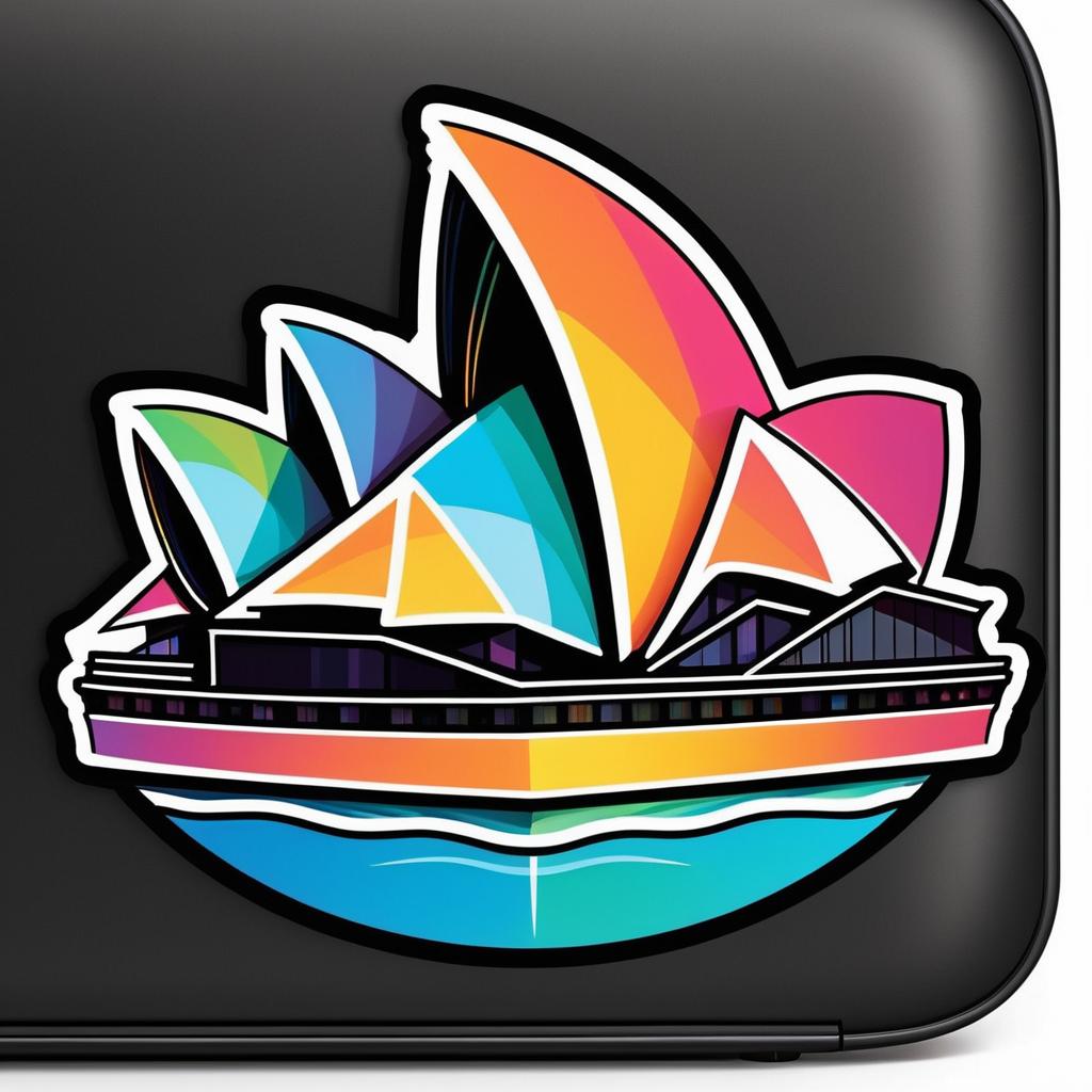 Joyful Vector Art of Sydney Opera House