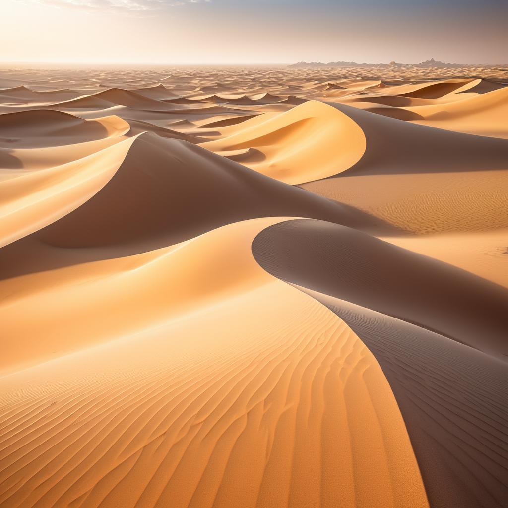 Surreal Desert Landscape with Sandworm