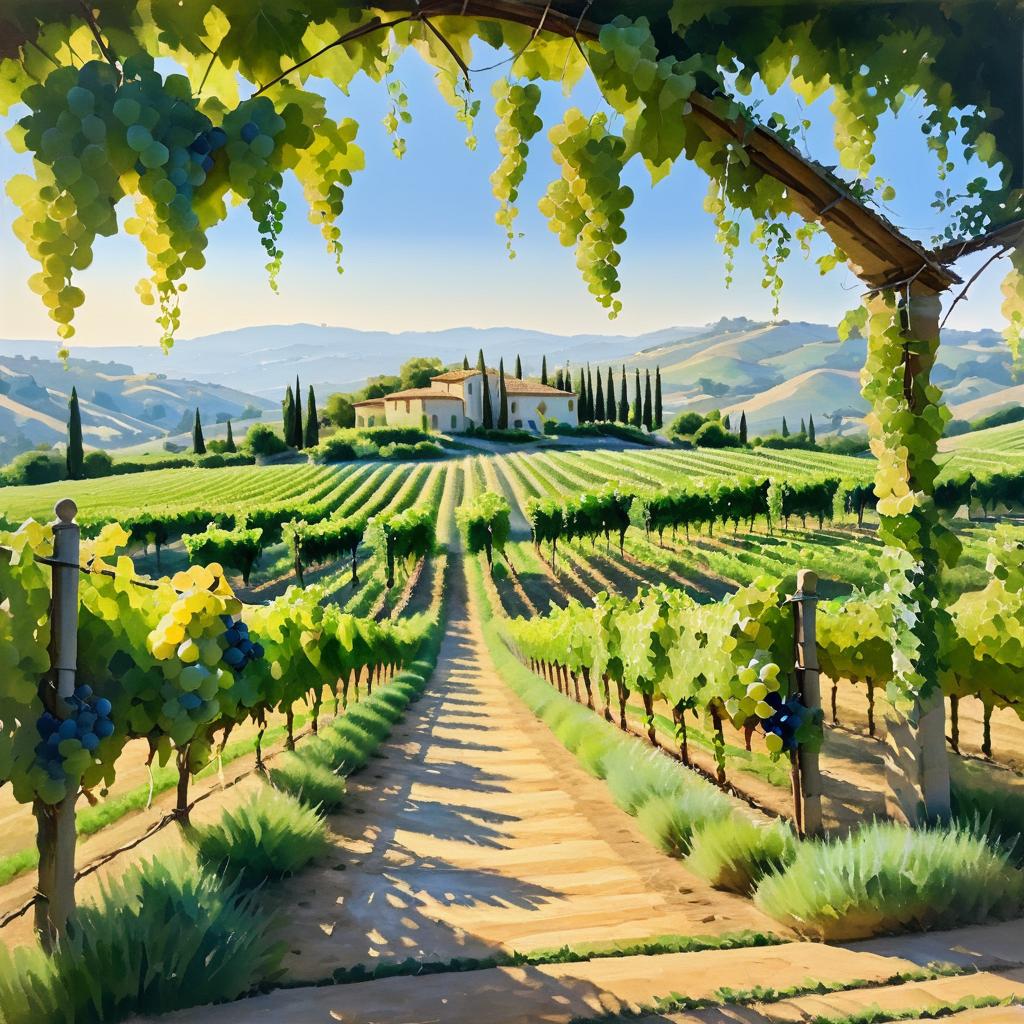 Enchanting Vineyard Under Afternoon Sunlight