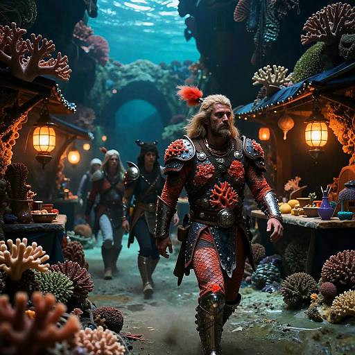 Lantern-Lit Coral Canyon Market Expedition