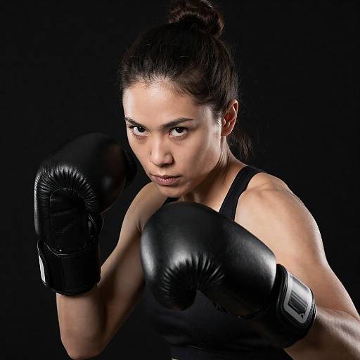 Determined Boxer: Focused Power in Action