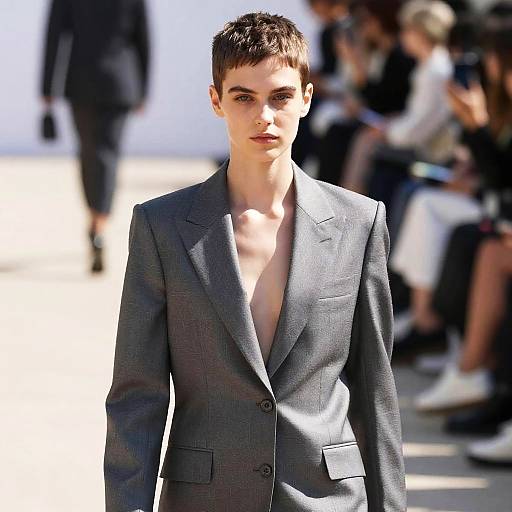 Pompadour Fade Woman Runway Look