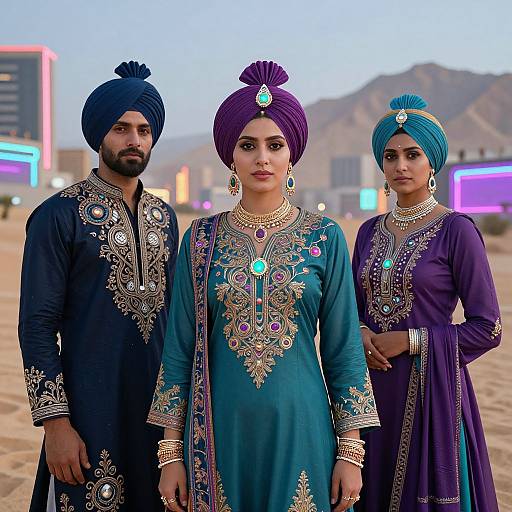 Futuristic Punjabi Cyberpunk Fashion