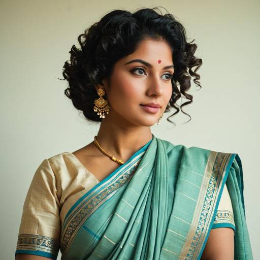 Indian Woman in Traditional Cotton Saree