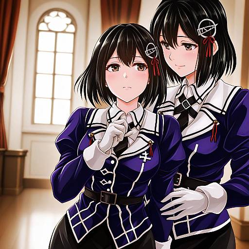 Illustration of Haguro kai ni (kancolle), kantai collection in the style of Jan (lightdragoon)