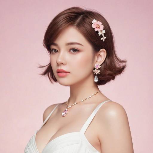 Enchanting Solo Girl with Floral Jewelry