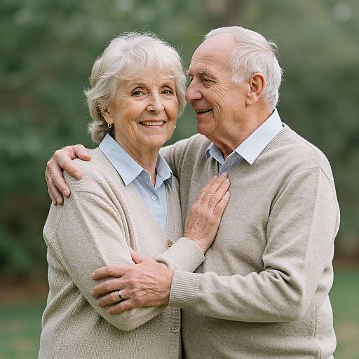 Elderly Couple's 65th Anniversary Joy
