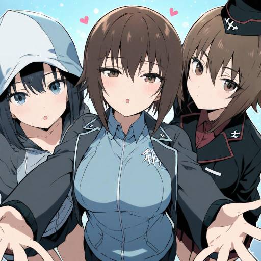 Military Style Girls with Heart