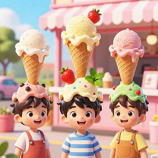 Surreal Boys with Ice Cream Hair