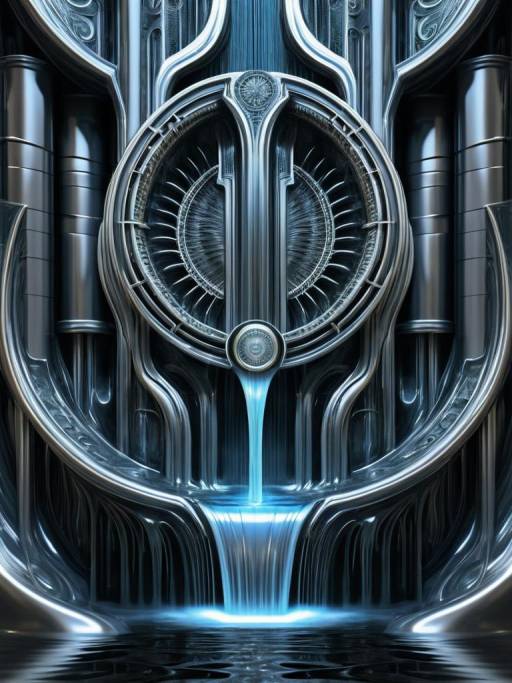Organic Machine Coin Production Inspired by H.R. Giger