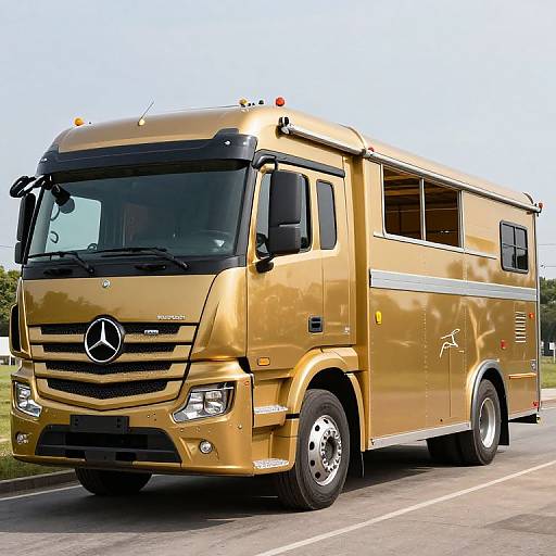 Golden Structo Mercedes Benz Horse Trailer