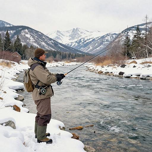 Epic Flyfisherman by Snowy River