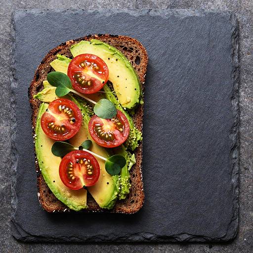 Top-Down Avocado Sandwich Photo