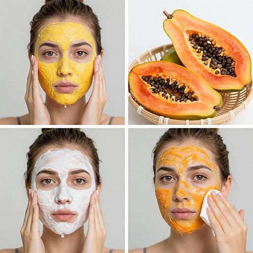 DIY Papaya Facial Mask Process