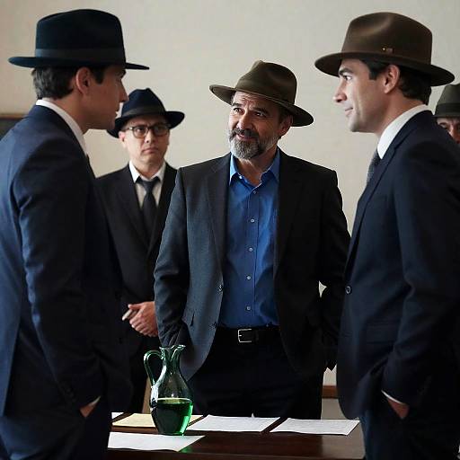 Vintage Movie Scene with Conversation