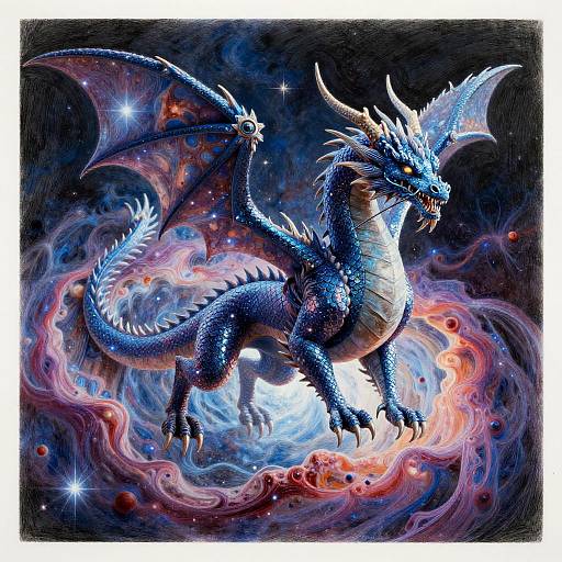 3D Hyperrealistic Astral Dragon Art