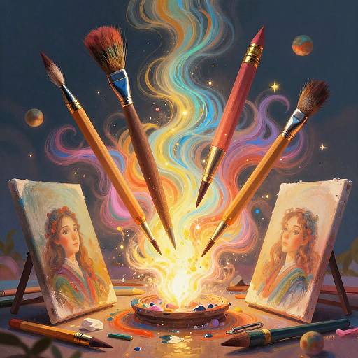 Whimsical Artist's Surreal Studio