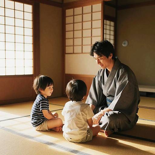 Cozy Japanese Family Moment